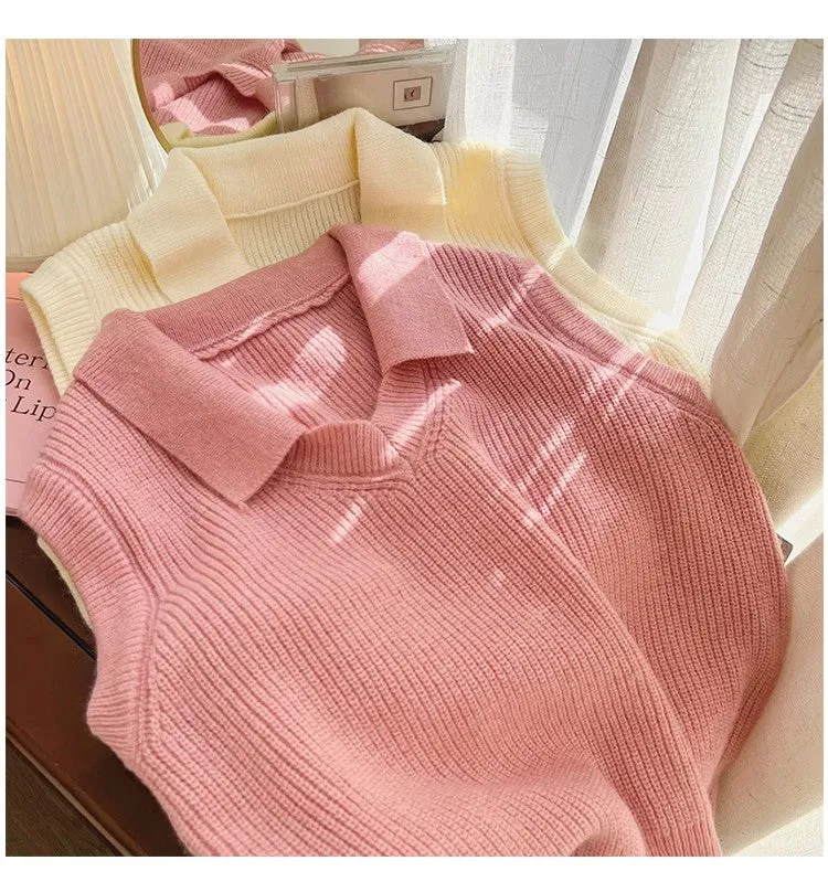 pullover sweater vest for women new style knitted vest trend    S5018