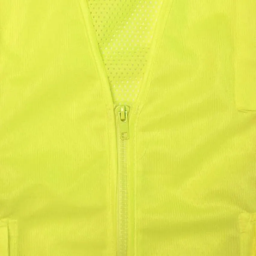 Radians SV6G Type R Class 2 Solid Front/Mesh Back Surveyor Safety Vest, Hi-Vis Green, 1 Each