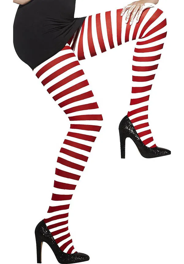 Red & White Stripe | TIGHTS