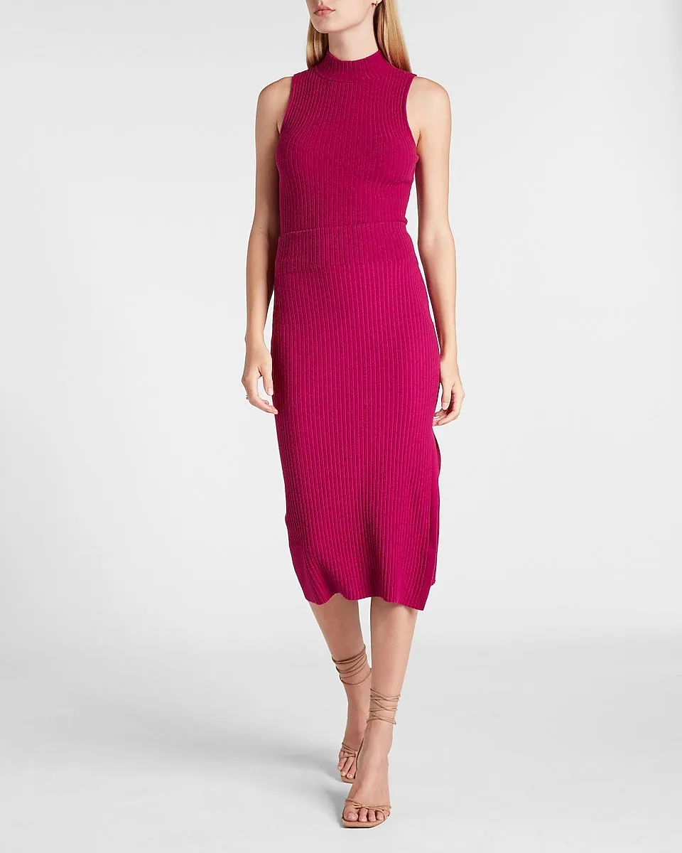 Ribbed Sweater Pencil Skirt in Wild Orchid