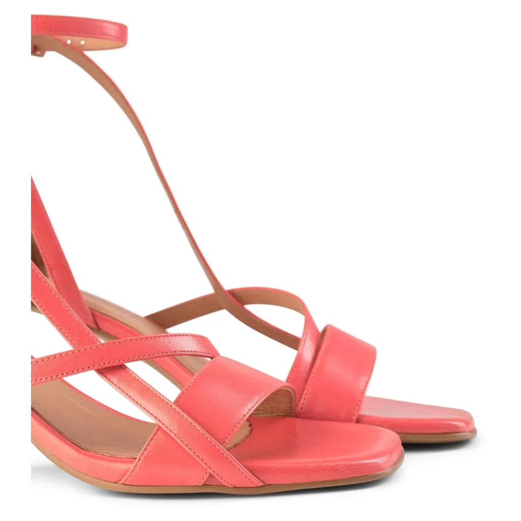 Rosana Strap Sandal - CORAL RED