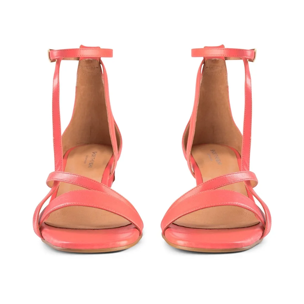 Rosana Strap Sandal - CORAL RED