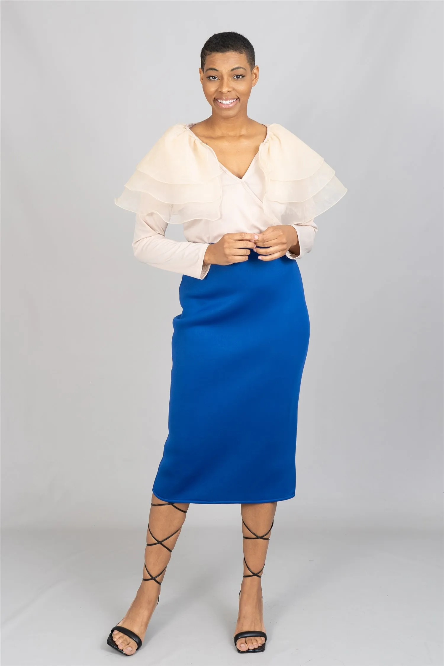 Rose Collection RC945 Scuba Pencil Skirt