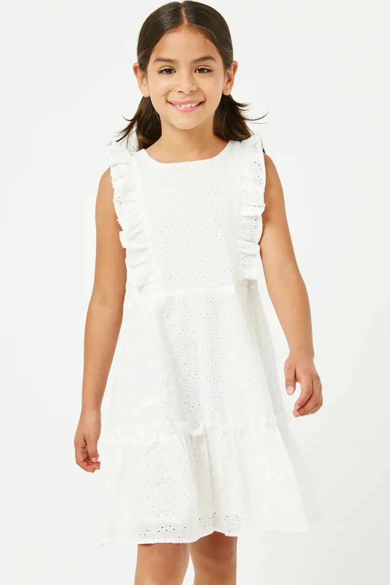 Ruffled Eyelet Sleeveless Dress (runs small)