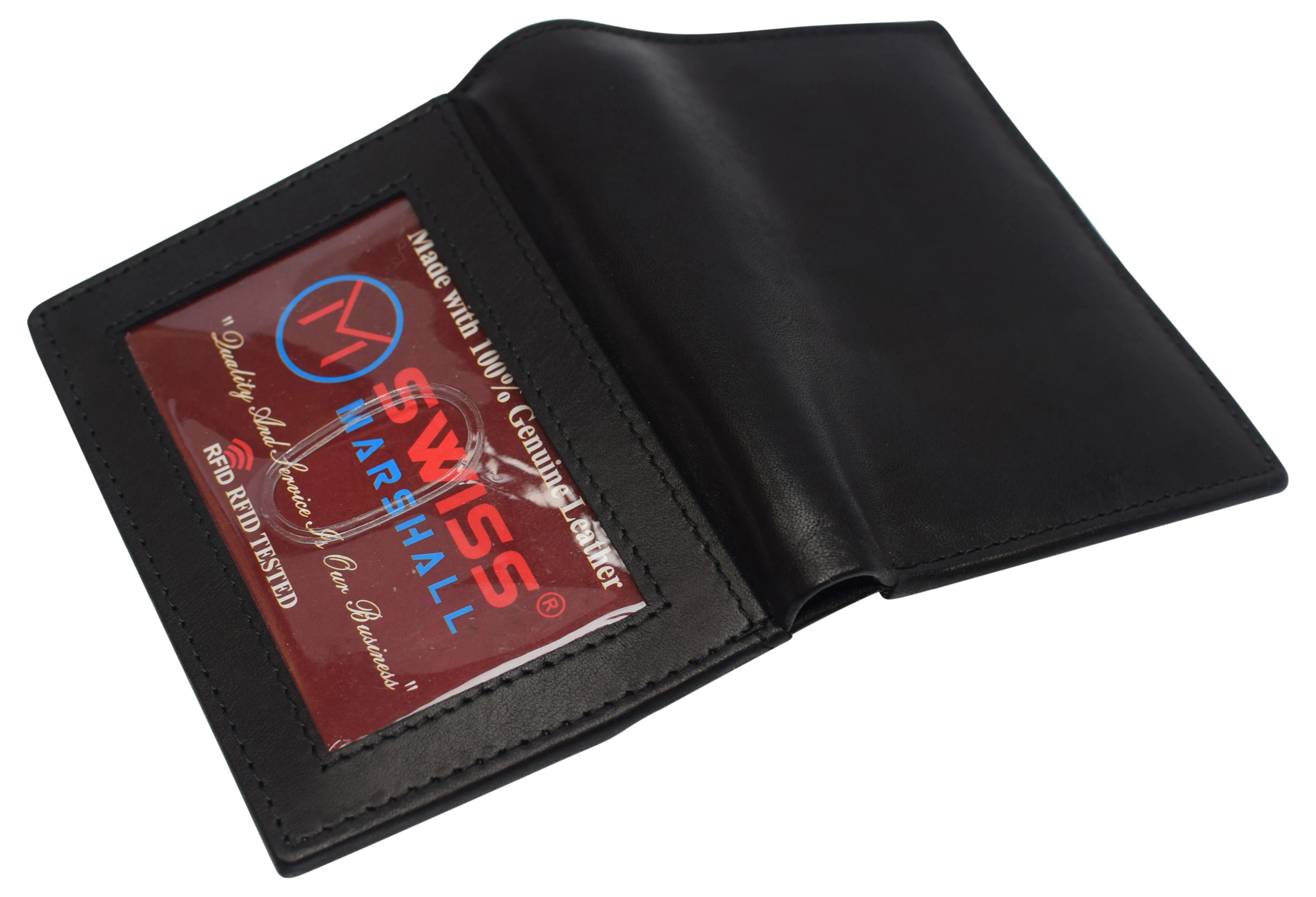 Slim Bifold Front Pocket Wallet 2 ID Window Credit Card Holder Genuine Leather RFID Blocking