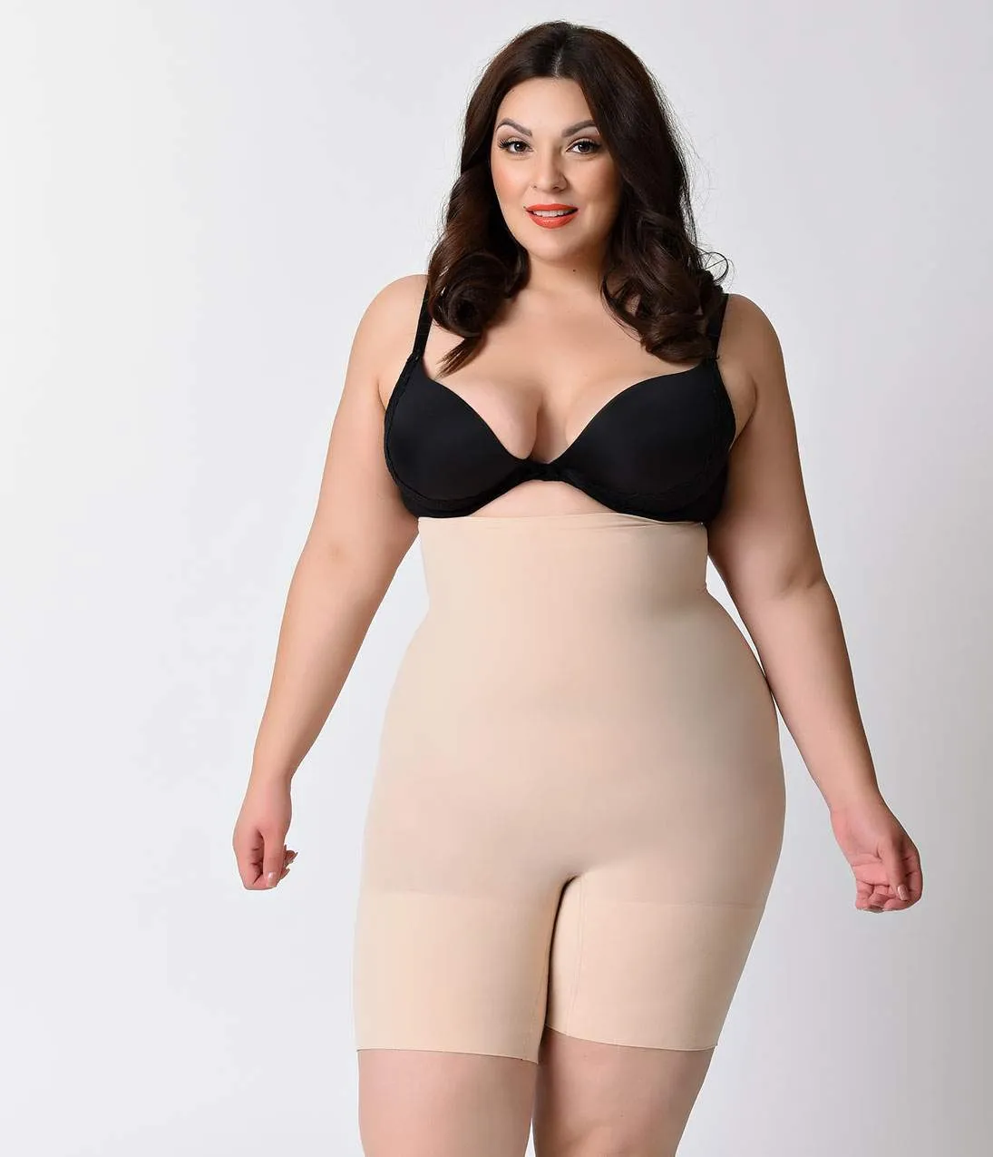 Spanx Plus Size Nude Higher Power High Waist Shaper Shorts