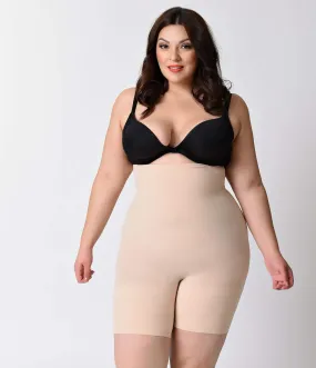 Spanx Plus Size Nude Higher Power High Waist Shaper Shorts