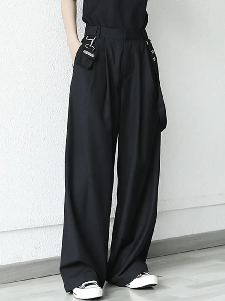 Streetwear Wide Leg Pants For Women High Waist Solid Loose Minimalist Trousers Female Spring Clothes Style