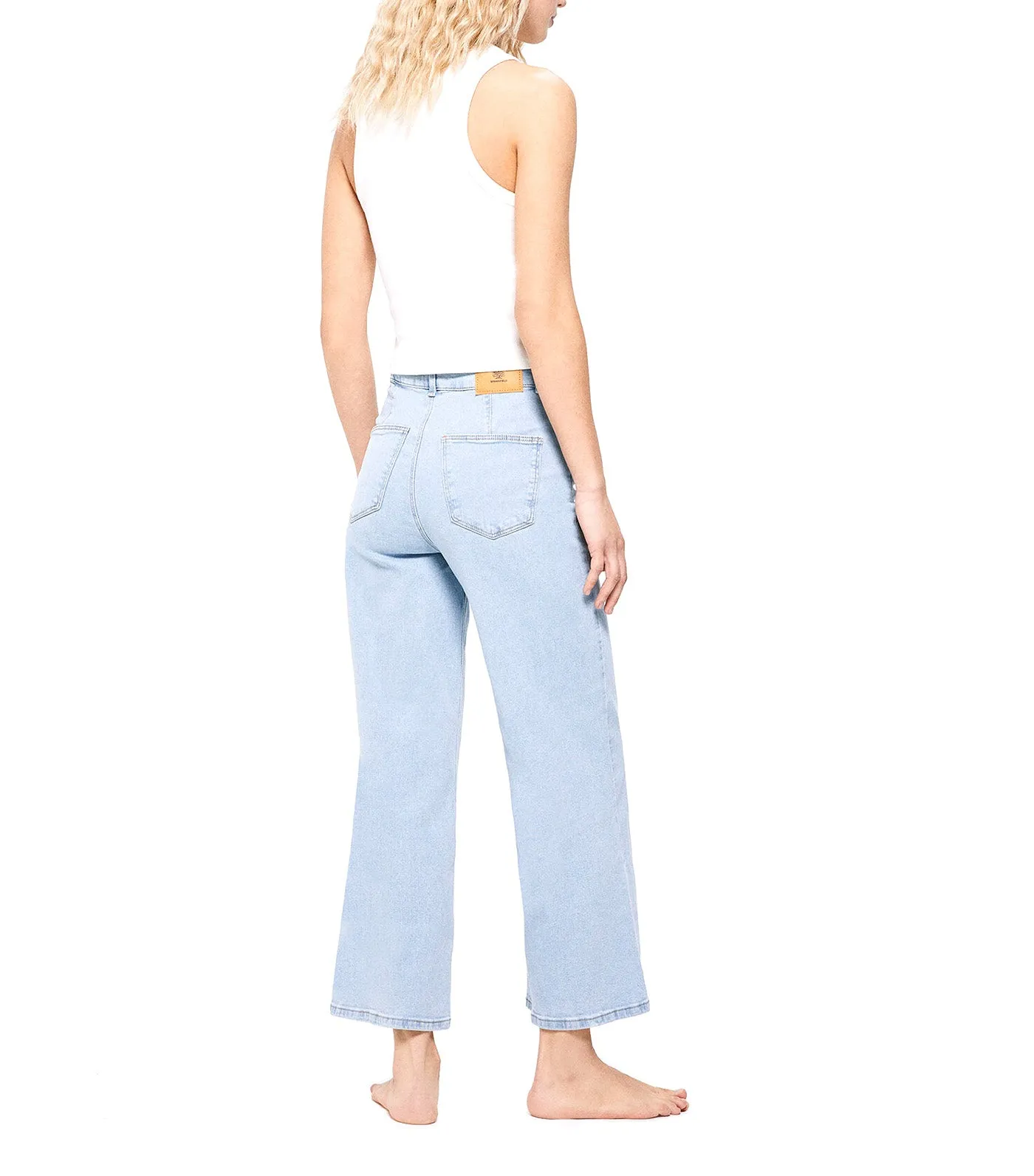 Sustainable Wash Culotte Jeans Blue