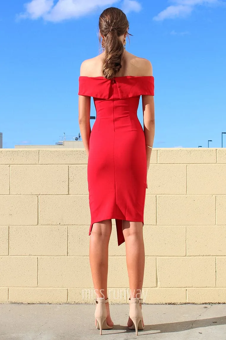 Tammy Midi Dress - Red