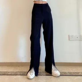 TAVIMART  -  Slit Trousers High Waist Design Women Fashion Casual Mopping Solid Basic Teens Vintage Popular Minimalist Trousers