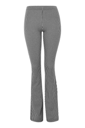 Topshop Petite Womens Striped Flare Trousers