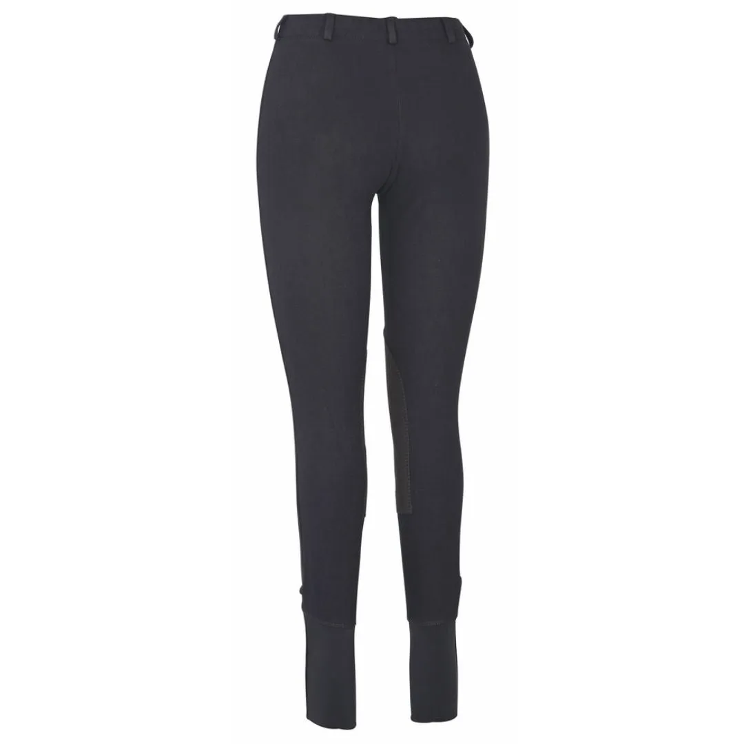 TuffRider Ladies Cotton Lowrise Pull-On Knee Patch Breeches