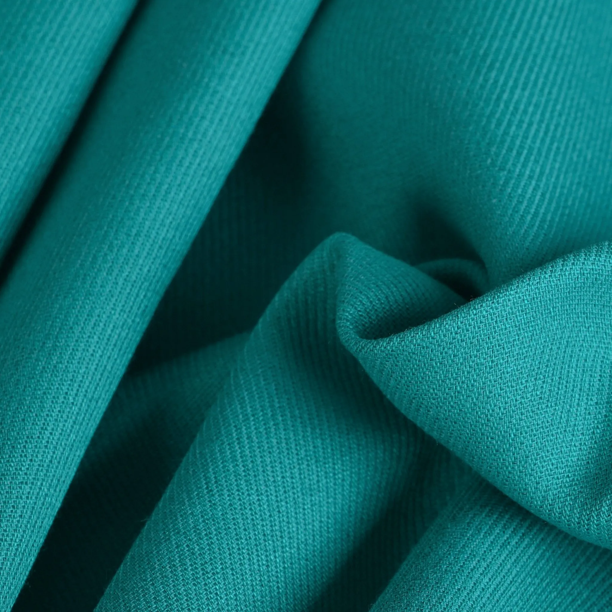 Turquoise Suiting Twill Fabric - 4690