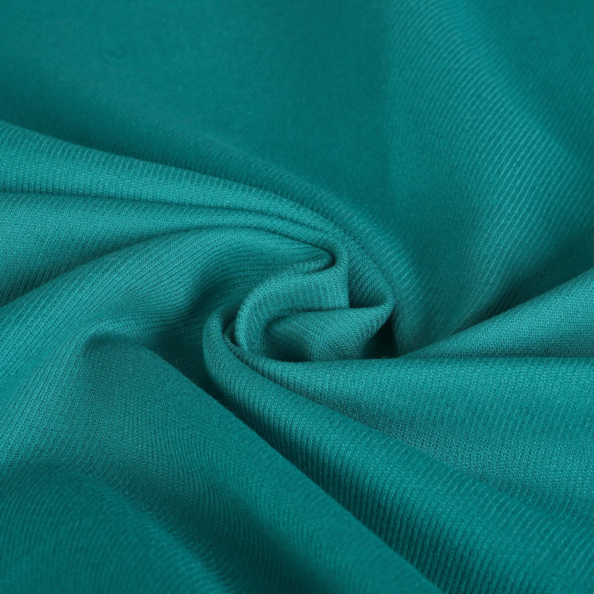 Turquoise Suiting Twill Fabric - 4690