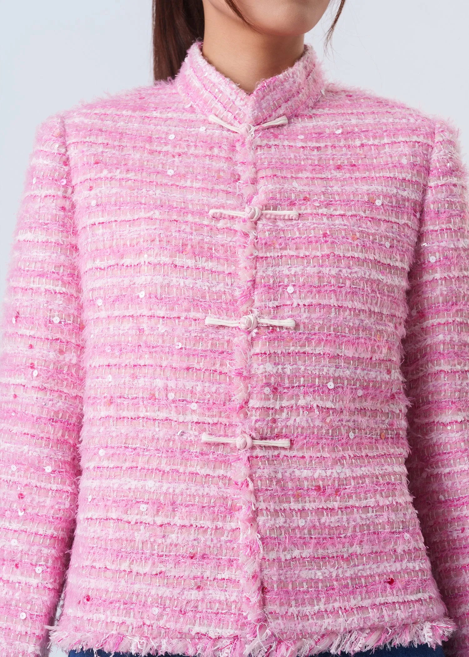 Tweed Tang Jacket (Mixed Pink)