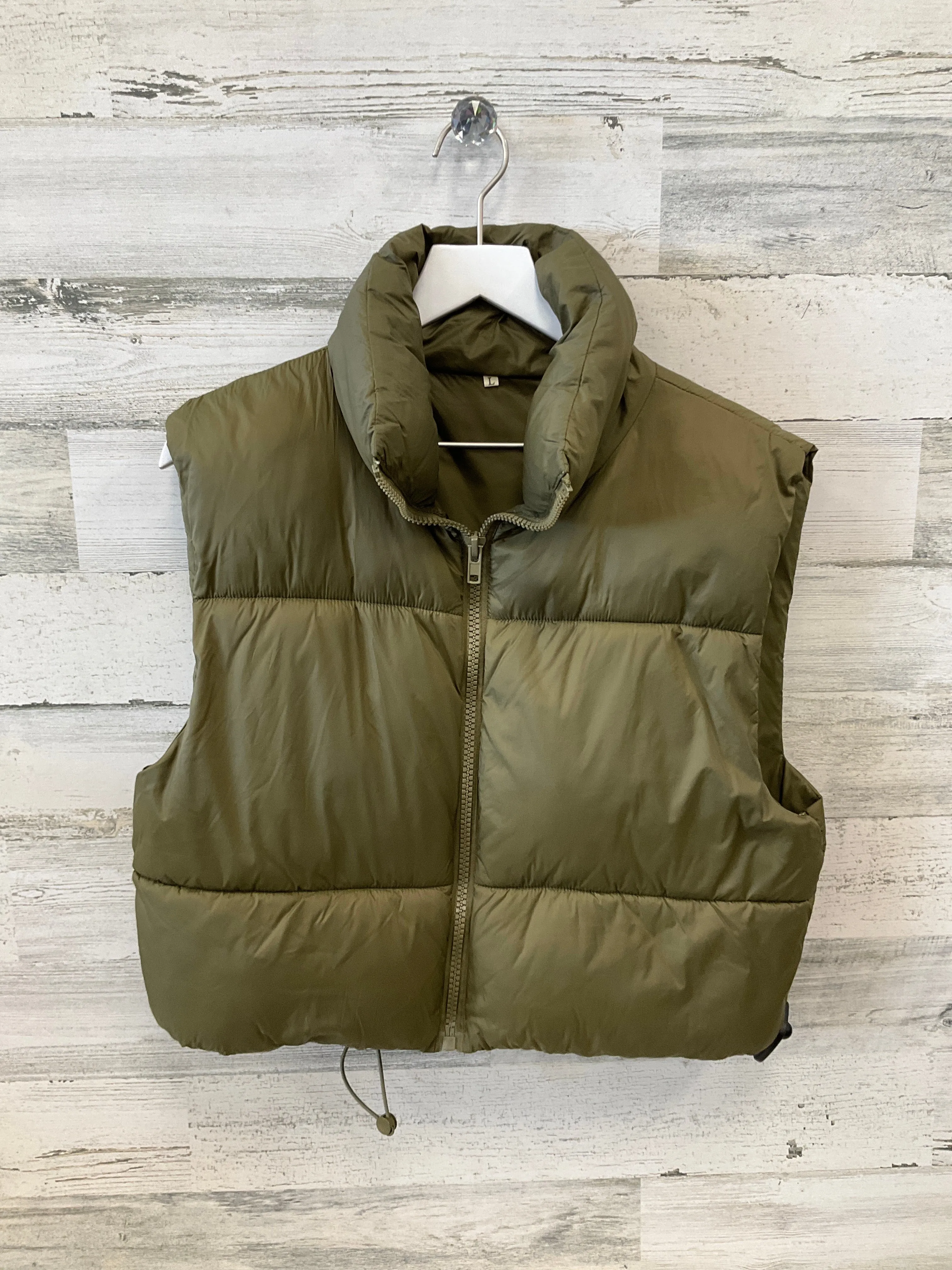 Vest Puffer & Quilted By Clothes Mentor In Green, Size: L