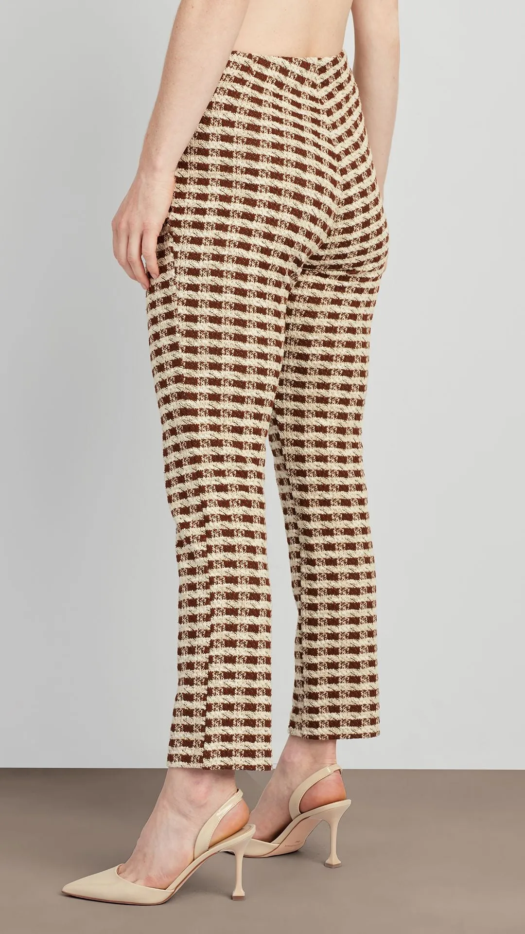 VIOLET HOUNDSTOOTH PANT