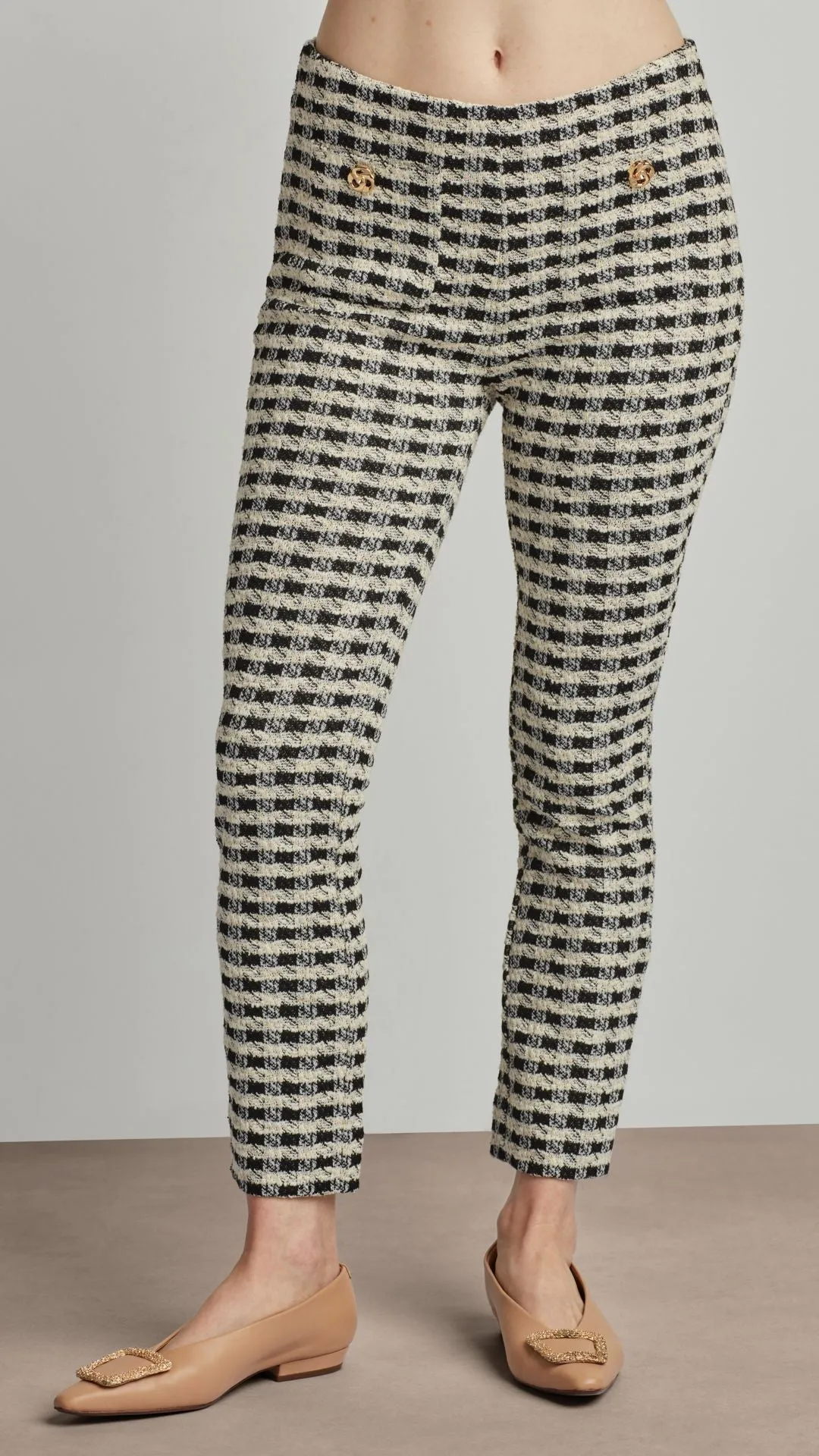 VIOLET HOUNDSTOOTH PANT