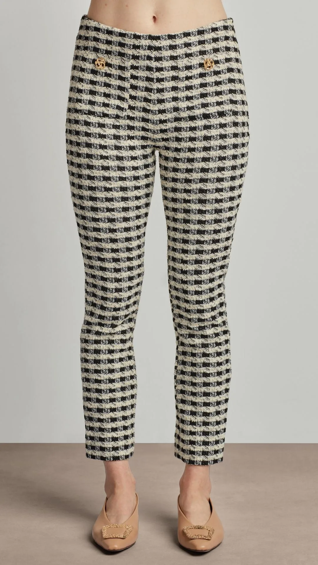 VIOLET HOUNDSTOOTH PANT