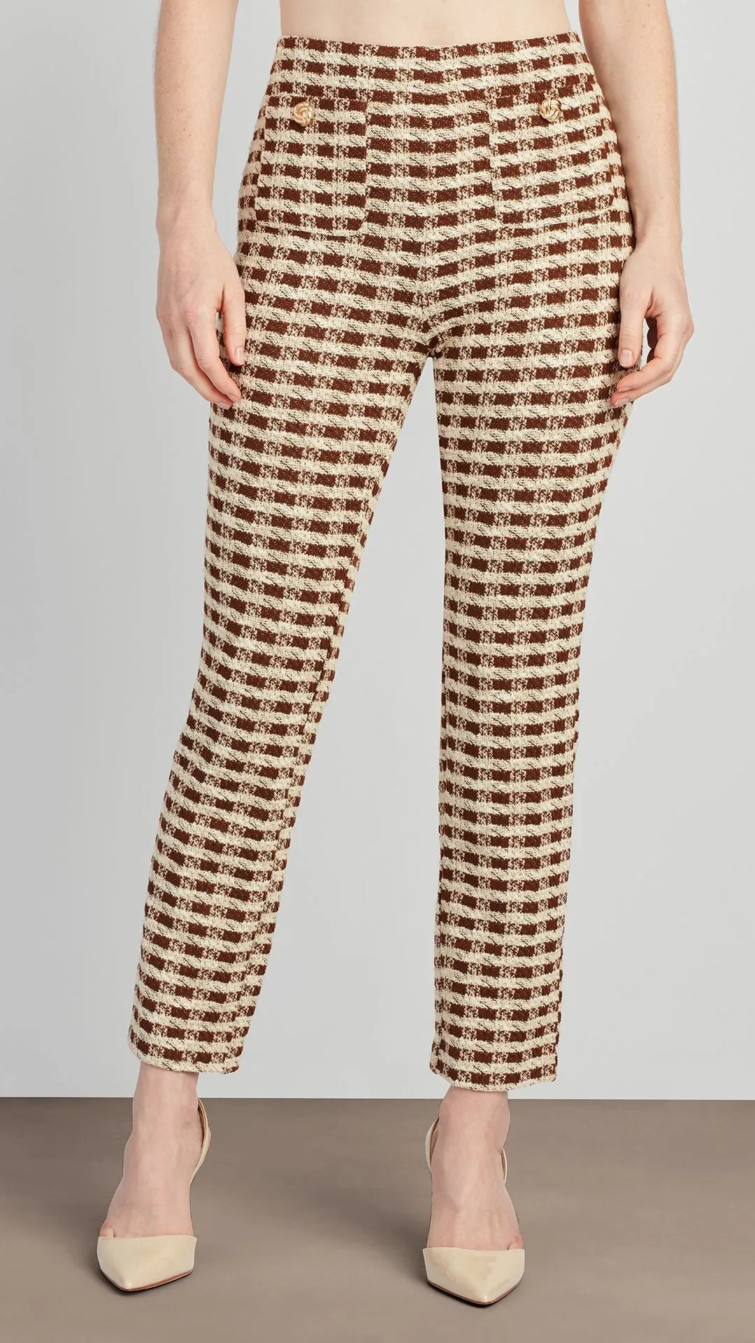 VIOLET HOUNDSTOOTH PANT