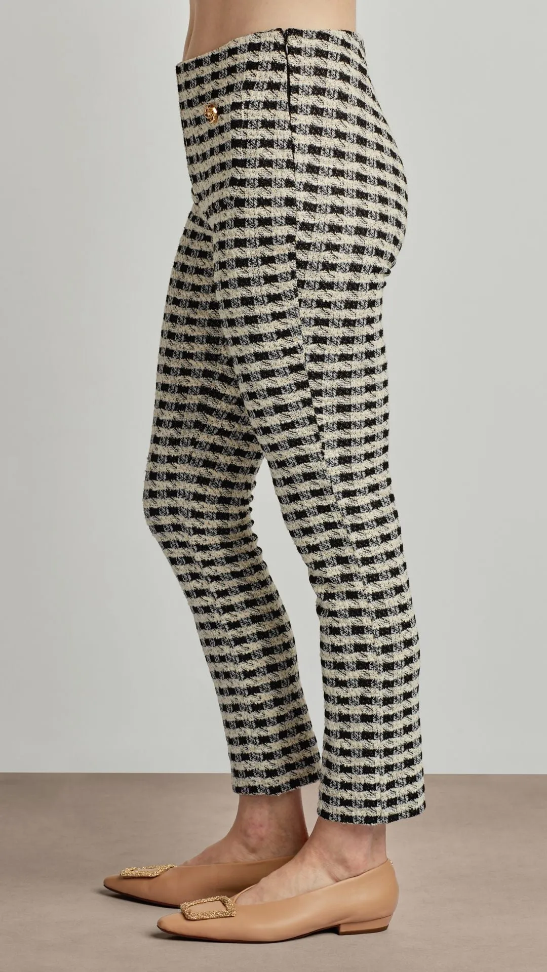 VIOLET HOUNDSTOOTH PANT