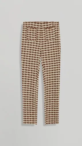 VIOLET HOUNDSTOOTH PANT