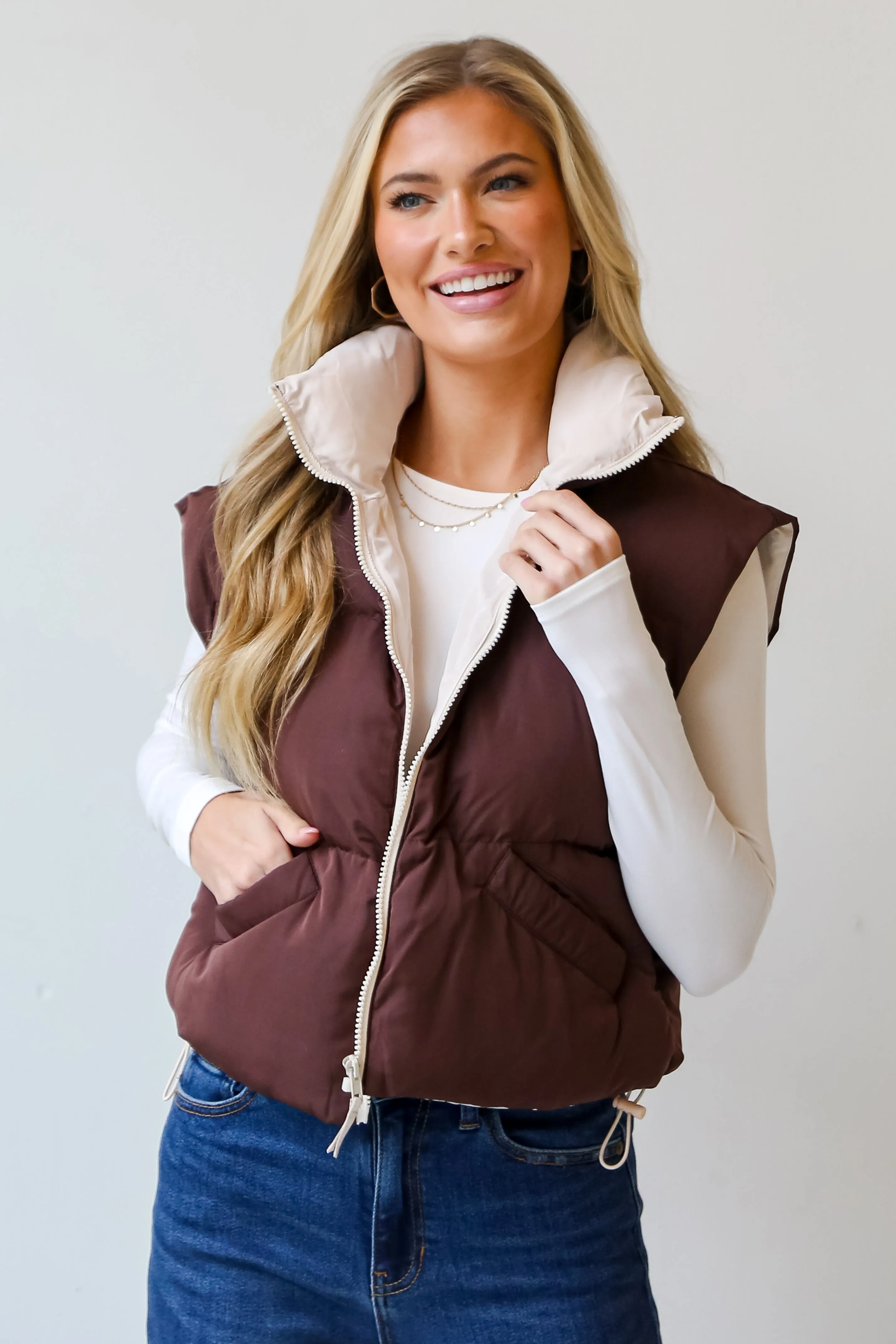 You'll See Brown Puffer Vest - DOORBUSTER