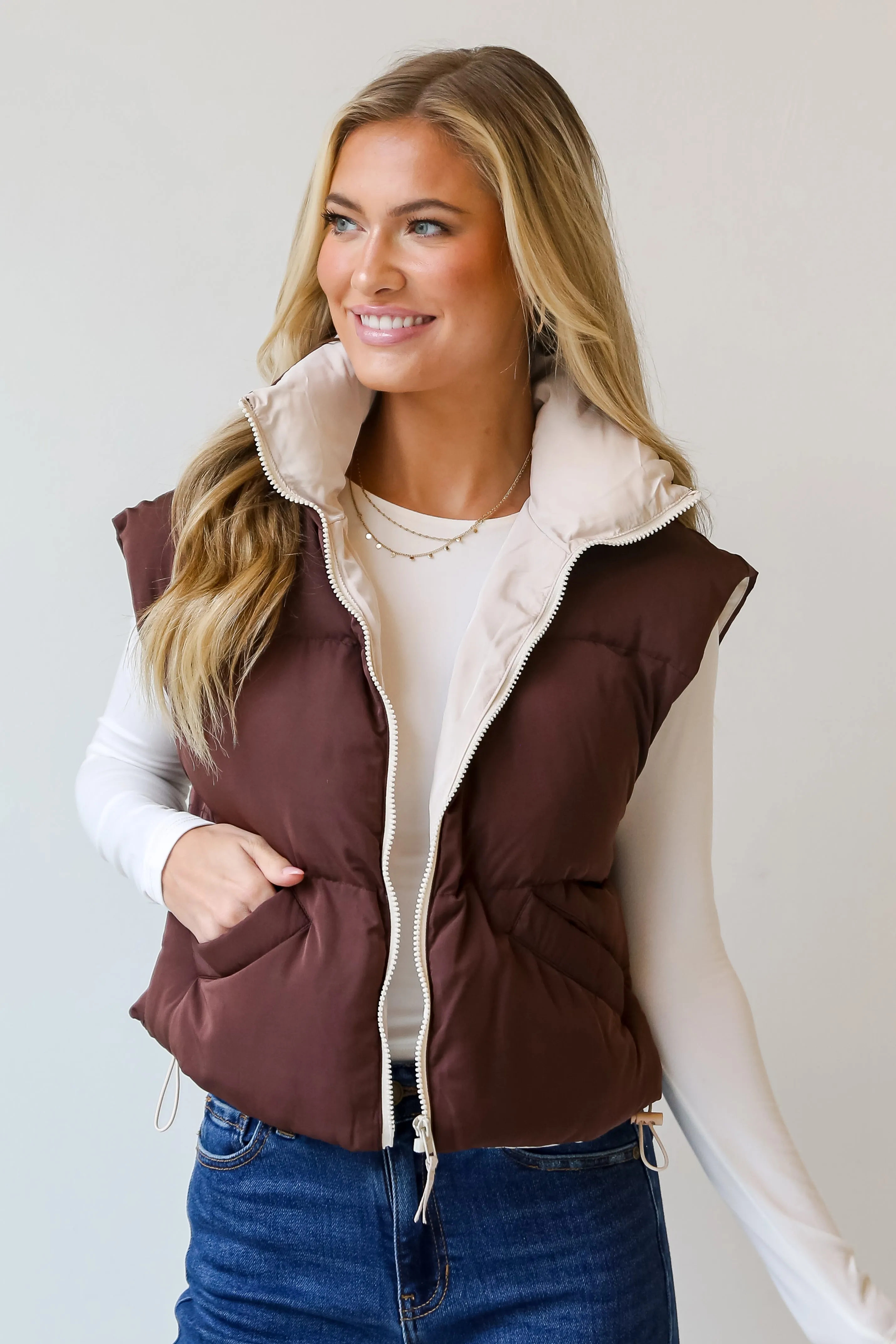 You'll See Brown Puffer Vest - DOORBUSTER