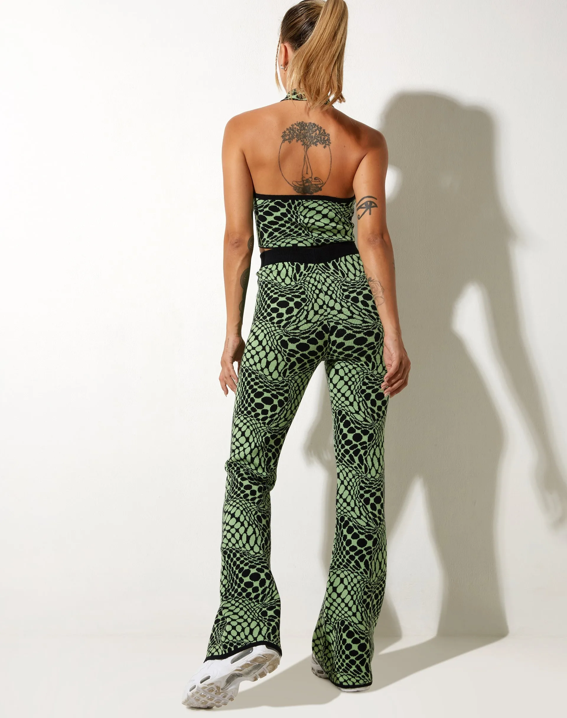 Yuana Trouser in Geo Polka Arcadian Green