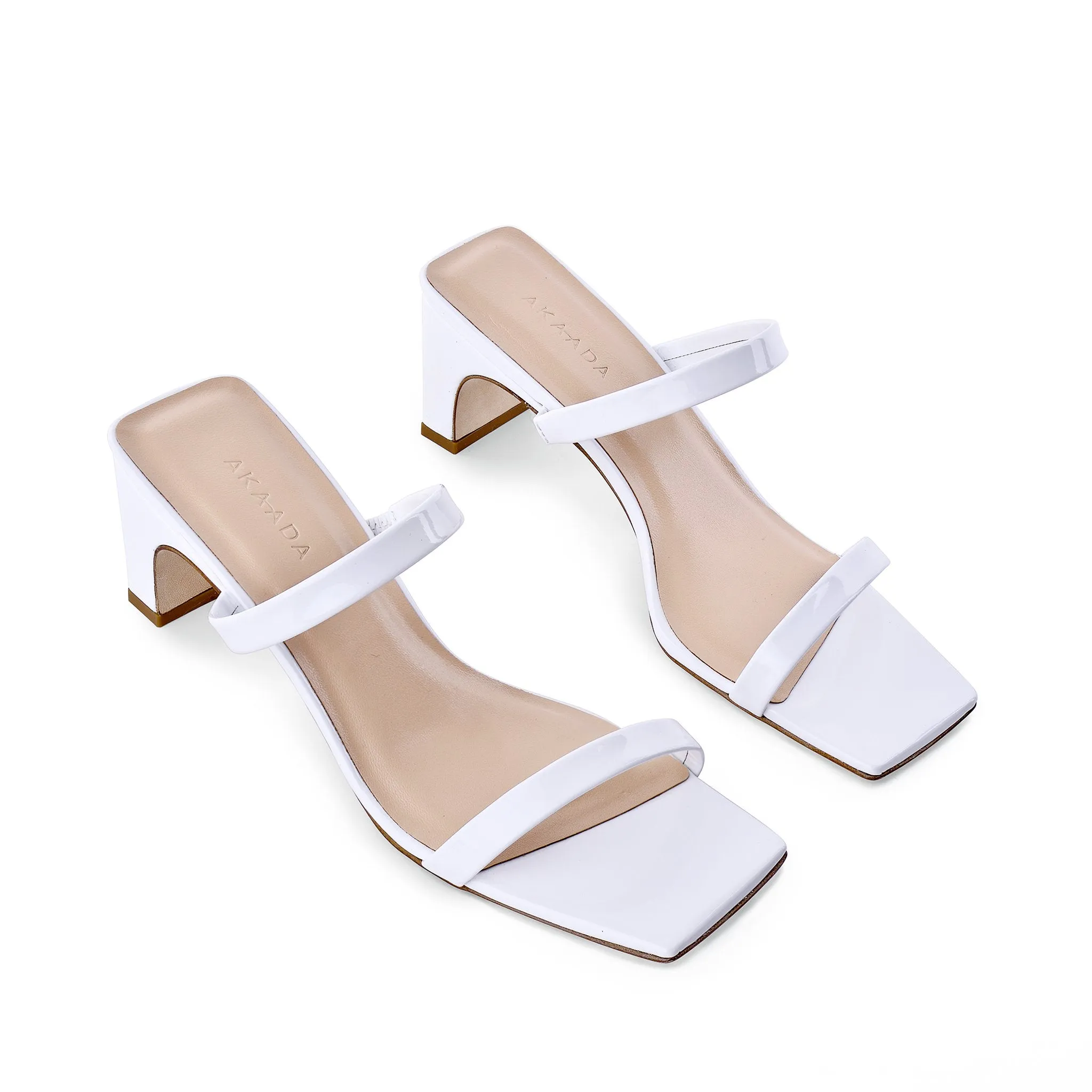 Yuki White Patent Leather Sandals