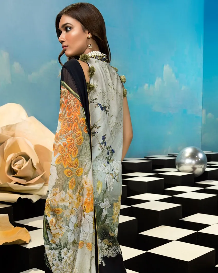 Zaha by Khadijah Shah – 3pc Lawn Collection – Fleur (ZL-24A)